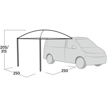 Easy Camp Busvordach Stryn Canopy, Sonnensegel, grau, Modell 2025